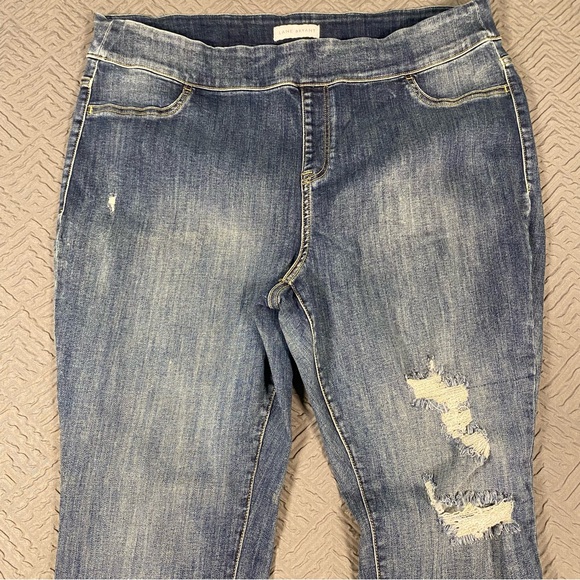 Lane Bryant Distressed Jeggings Plus Size 22 VGW EUC - Picture 1 of 8